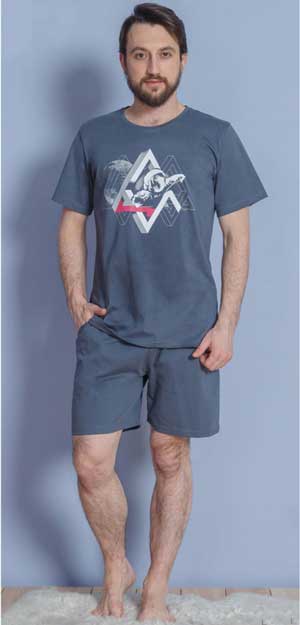 мужские пижамы купить  с принтом CAPTAIN 398