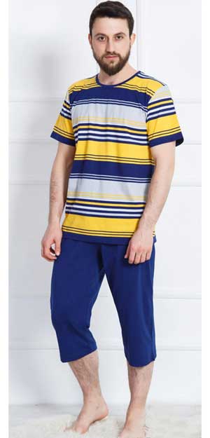 мужские пижамы купить полосатая футболка 414
