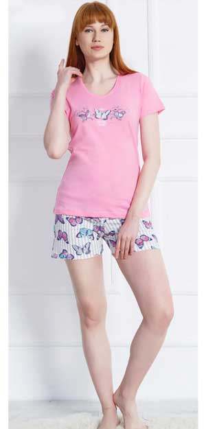 пижамы для девочек  с тремя бабочками 262